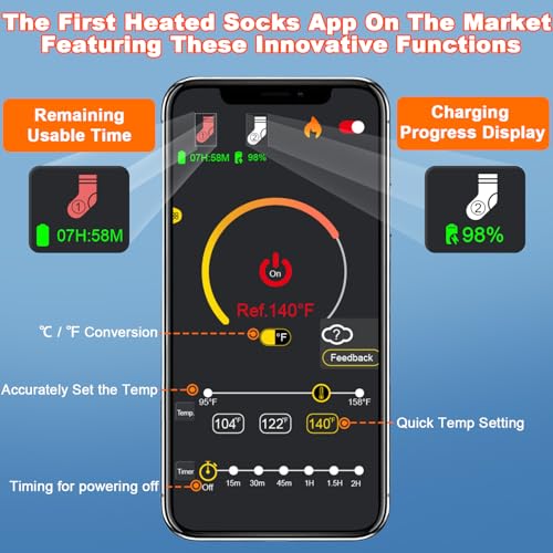 Viceplus Heated Socks For Men Women With App Control thumb #1