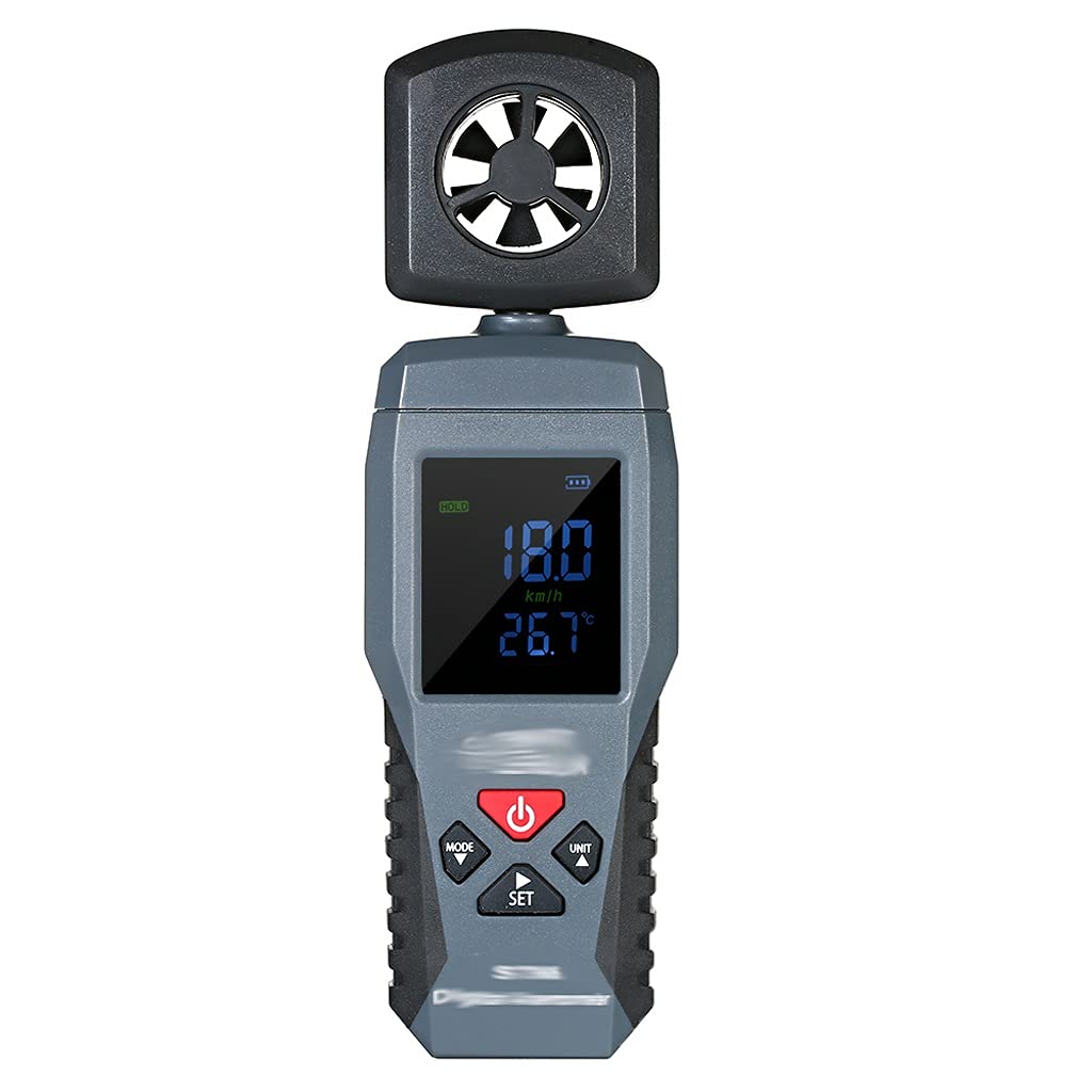 Digital LCD Anemometer Thermometer Portable Wind Speed Measuring Meter Air Velocity Gauge Indicator