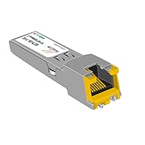 Modulo da 1G SFP a RJ45 Mini-Gbic da 100 metri, ricetrasmettitore in rame 1000Base-T compatibile con Cisco GLC-T, SFP-GE-T, Meraki MA-SFP-1GB-TX, Ubiquiti UniFi UF-RJ45-1G, Netgear, Zyxel, D-Link