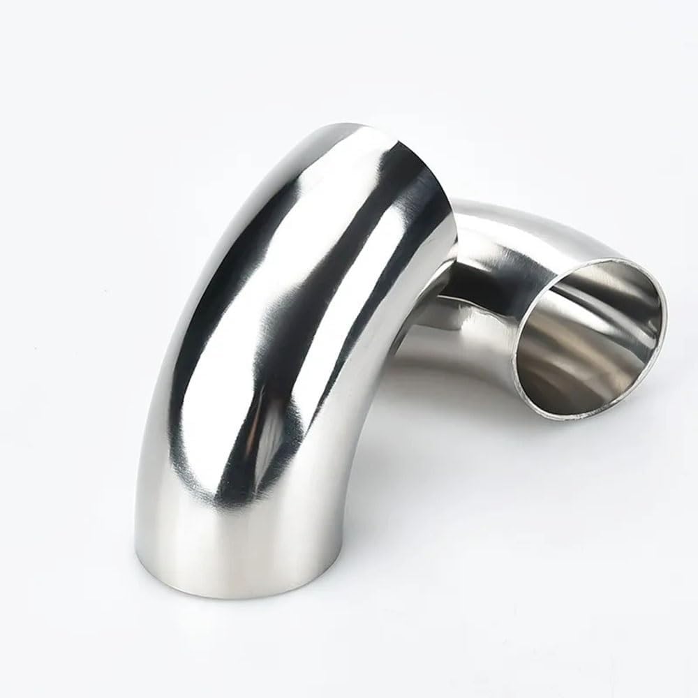 Accesorios de tubería de acero inoxidable 304 de 90 grados, soldadura sanitaria, O/D 12,7-108 mm, grado alimenticio, 1 unidad (63 mm x 2 mm)