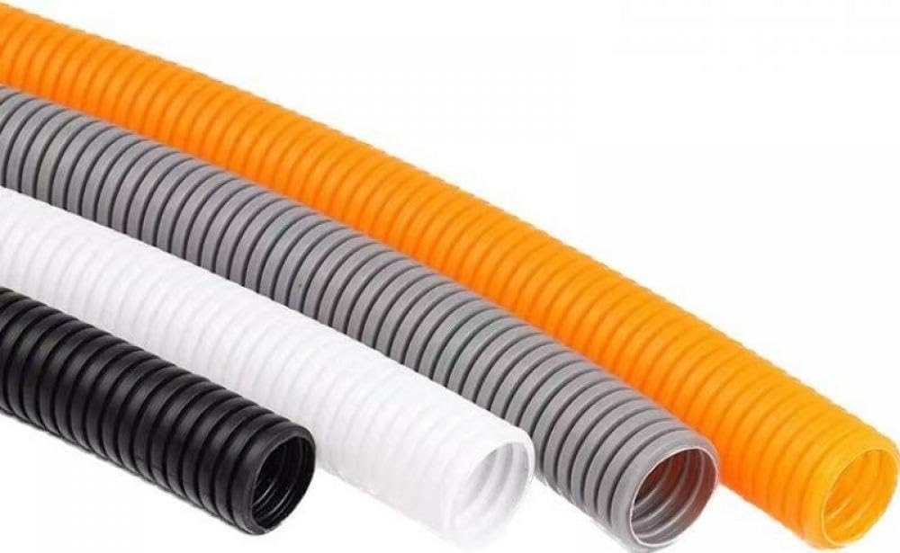 Tubo flessibile corrugato, tubo isolato, tubo flessibile con filettatura, custodia protettiva in plastica, 3 metri.
