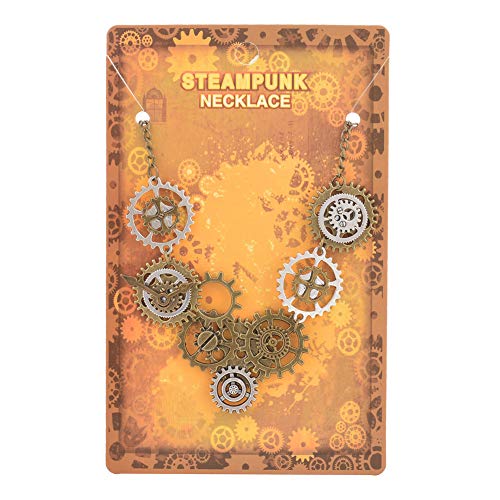 Steampunk Clock Necklace Choker Vintage Steam Punk Gears Sweater Chain Necklace Steampunk Accessories for Women Men3