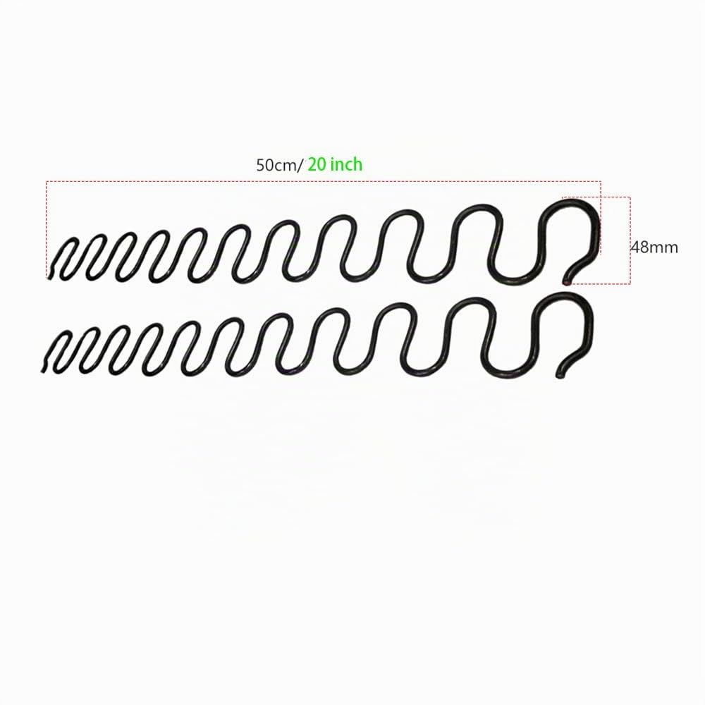 Sofa-federn,2 Stück 50,8cm Feder mit 8 Stück S-Clips,4,0 Drahtdurchmesser Sofa-Feder-Set für Sitzgelegenheiten in Möbeln,Innendekoration
