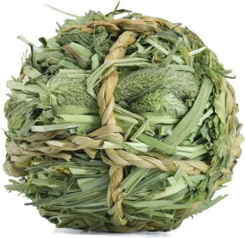 Tuyiutm ウサギ用の大型草ハウス 軽量で快適な小動物小屋 遊ぶ隠れ家草ベッド 噛むおもちゃ ウサギ用 わらうさぎハウス (7*7CM)