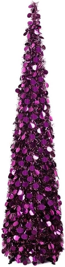 Christmas Tree, Artificial Trees for Christmas & New Year Decor - Purple Handcrafted Xmas Tree DIY Decoration