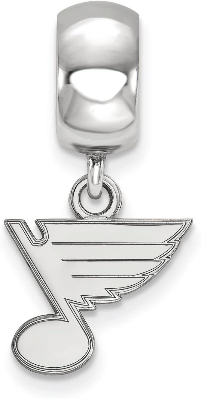 St. Louis Blues Bead Charm Extra Small (3/8 Inch) Dangle (Sterling Silver)