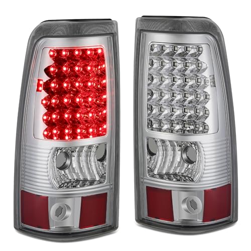 Image of DNA MOTORING TL-CSIL03-LED-CH-CL LED Tail Light Assembly Driver & Passenger Side [Compatible with 03-06 Silverado / 07 Sierra]