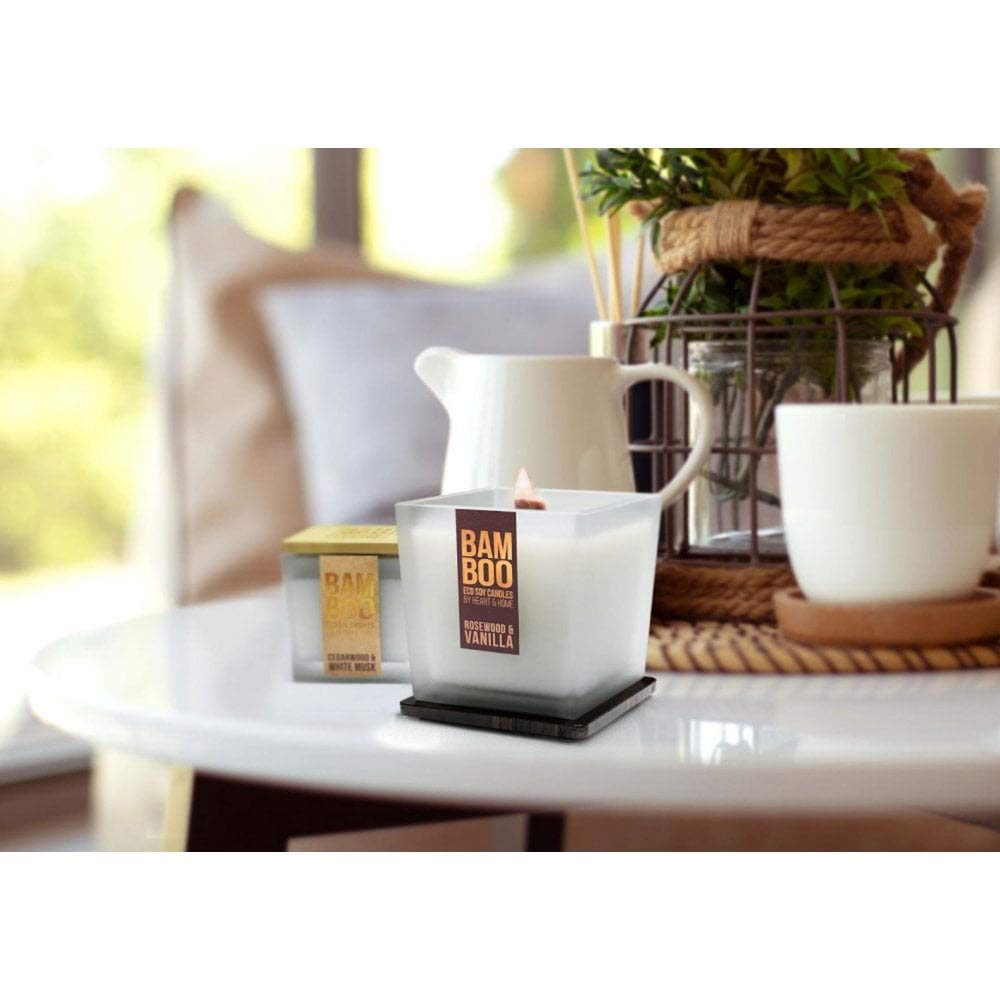 Heart & Home Bamboo Small Jar - Cedarwood & White Musk - Image 4