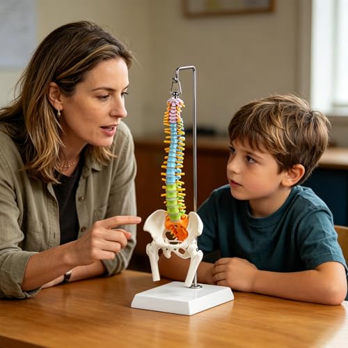 Modelo de columna cervical y médula espinal ampliada para estudio médico 6