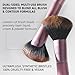 Real Techniques Angled Fan Finishing Brush, Dual-Ended Contour, Bronzer & Blush Makeup Brush for Blending Powder or Cream Products, UltraPlush Bristles, Cruelty-Free, 1 Count
