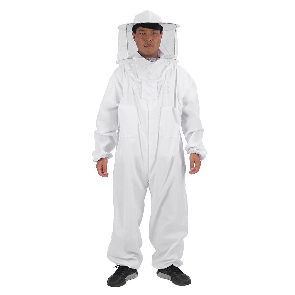 Zerodis Xl Beekeeping Suit Beekeeping Protective Equipment Bee Keeping Full Body Cloth With Veil Hood Total Protection For Professional & Beginner Beekeepers(Xl)