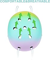 Vista 3 de Casco de bicicleta ajustable con gradiente de color para niños, cascos para niños pequeños para niños de 3 a 14 años, niñas, niños, jóvenes