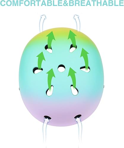 Miniatura 3 de Casco de bicicleta ajustable para niños de 3-5-8-14 años, para niños y niñas, jóvenes, casco de bicicleta para scooter, equilibrio, bicicleta,