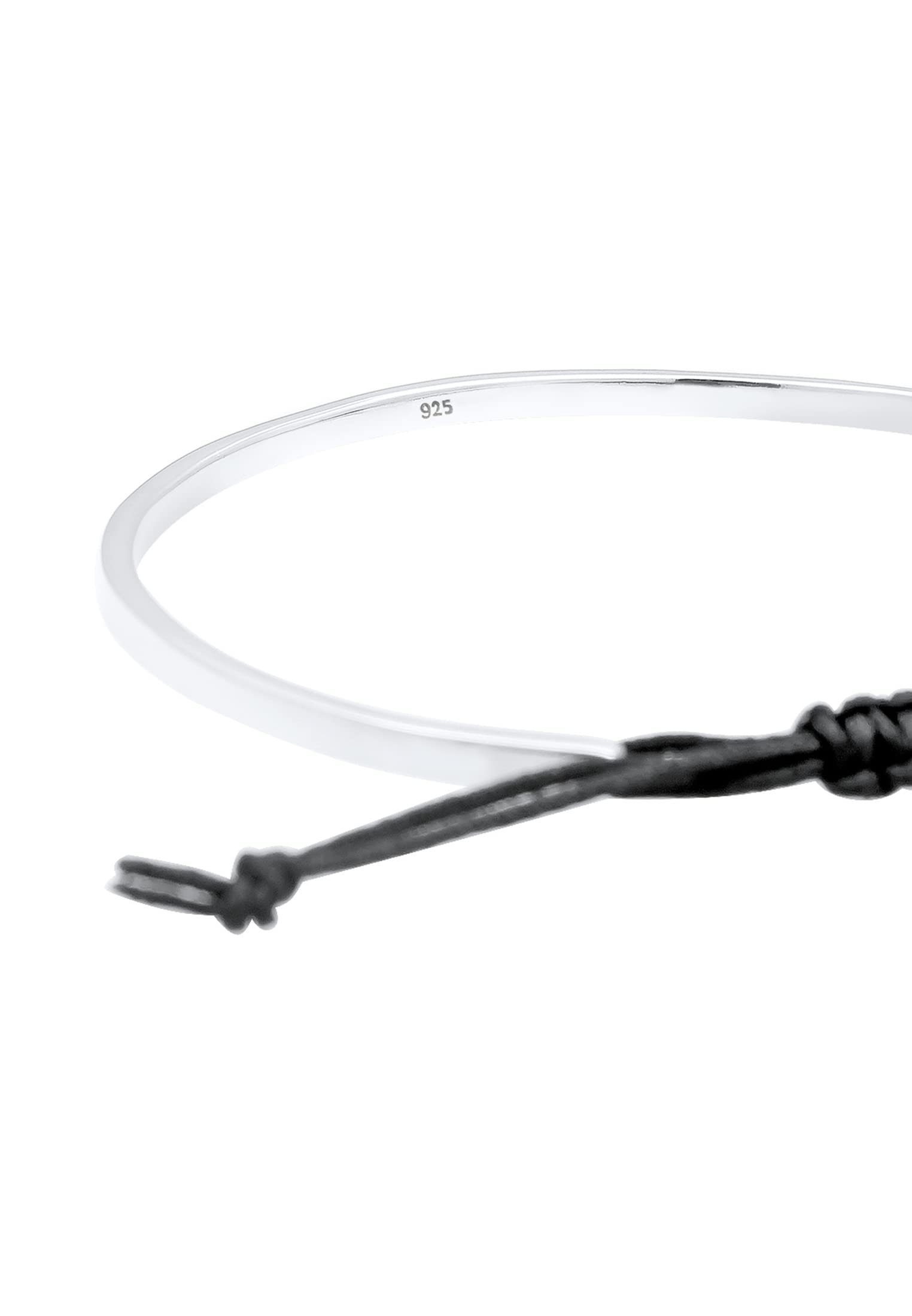 Elli Armband Damen Armreif Basic Matt mit Nylon in 925 Sterling Silber