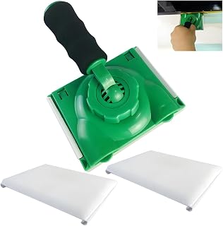 Paint Edge Trimmer Plus Two Replace Pads | Corner Walls & Ceilings Pad Painter | Edge Painting Tool with Pad Refills | Paint Edger for Wall Painting | Paint Pad Applicator(Green)