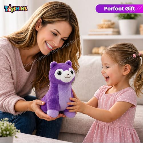 Image of Toyshine 18cm Rainbow Alpaca Soft Toy for Kids | Cute Plush Llama Stuffed Animal | Ultra Soft & Colorful Cuddly Toy for Boys & Girls | Nursery & Gift Plush - C