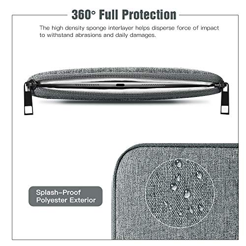 TiMOVO-Funda-para-iPad-Pro-129-20202021-MacBook-Air-13-Inch-MacBook-Pro-13-Galaxy-Tab-S7-Surface-Pro-X76543-Bolsa-de-13-Inch-Tablet-Poliester-con-Doble-Bolsillo-Gris-Claro
