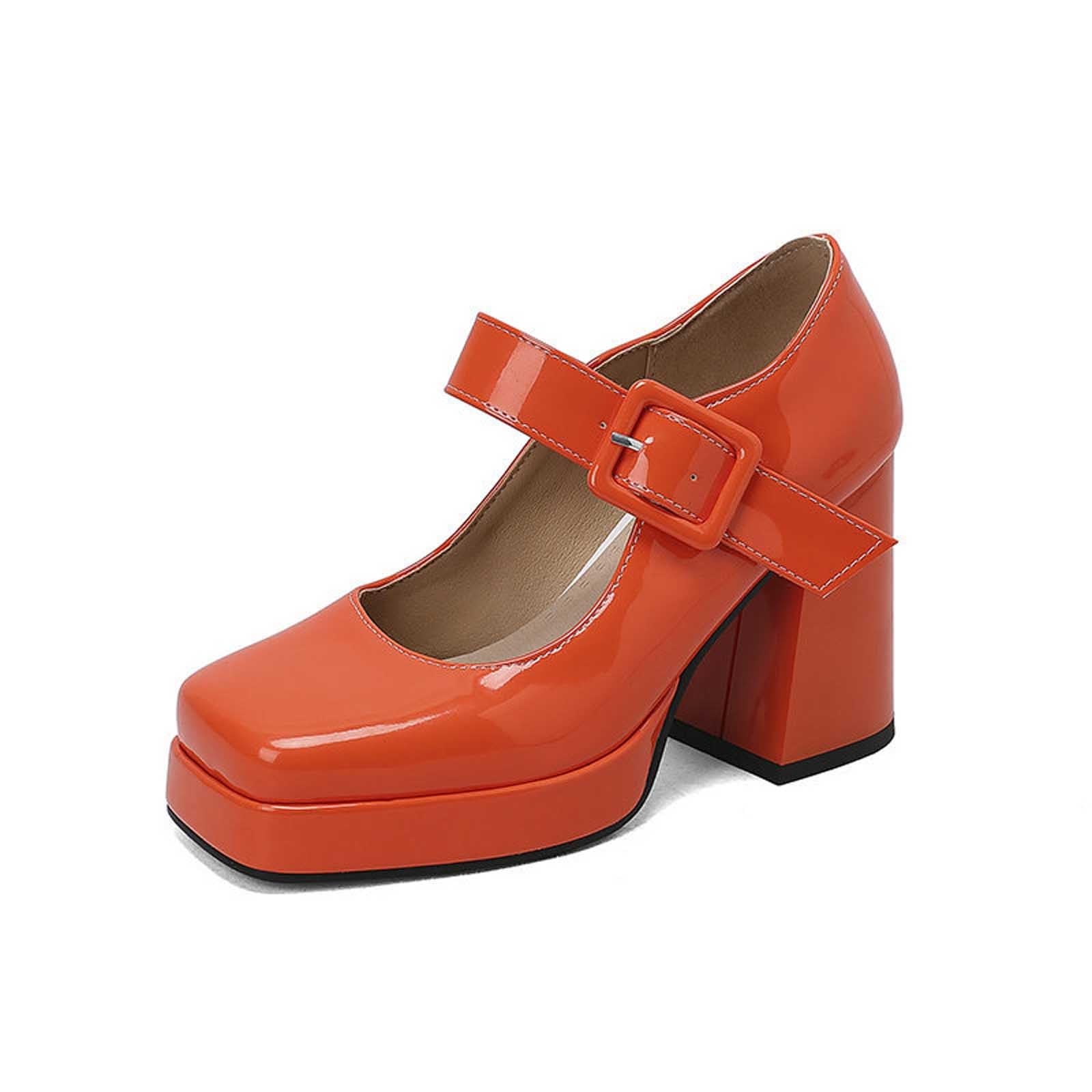 Scarpe Oktoberfest Donna Mary Jane Punta Quadrata Tacco Grosso | Scarpe Dirndl stile francese con cinturino singolo, décolleté retrò eleganti per festa della birra, matrimonio e cerimonia