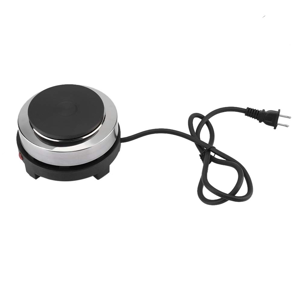 Mini estufa de calentador eléctrico, placa caliente redonda de 500 W, encimera portátil para hervidor de vidrio de cerámica, placa de cocina de una sola placa, fácil de multifunción para el hogar, 7