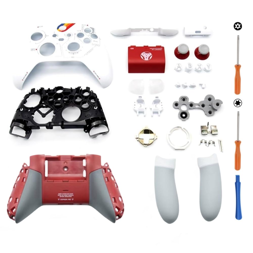 Set di Gusci di Ricambio per Xbox Series X/S Controller - Limited Edition, Custodia Completa con Piastre di Copertura Coperchio della Batteria Bottoni Accessori (Bianco)