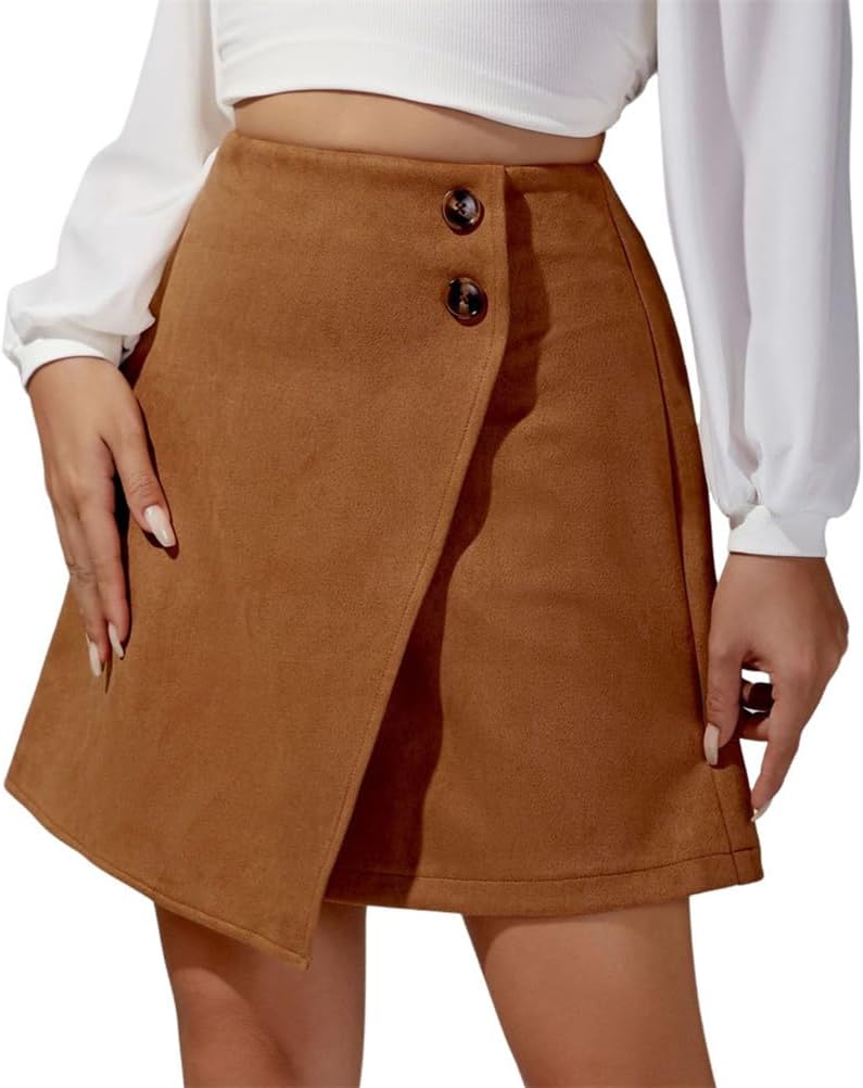 Jupe Mini Taille Haute – Style Irrégulier Vintage – Parfaite Pour Sortie, Soirée Ou Look Casual