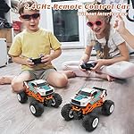 Remote Control Car, 1:16 RC Monster Truck, 2.4GHz 20 Km/h Fast All Terrain Off Road RC Cars for Boys Girls Ages 4-7 8-12, Cool Christmas Birthday Gift Toy for Kids and Adults - Image 3