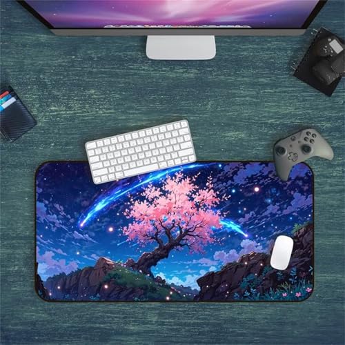 Grand tapis de souris Cliff Tree 800x400mm aux finitions soignées avec des bords cousus durables