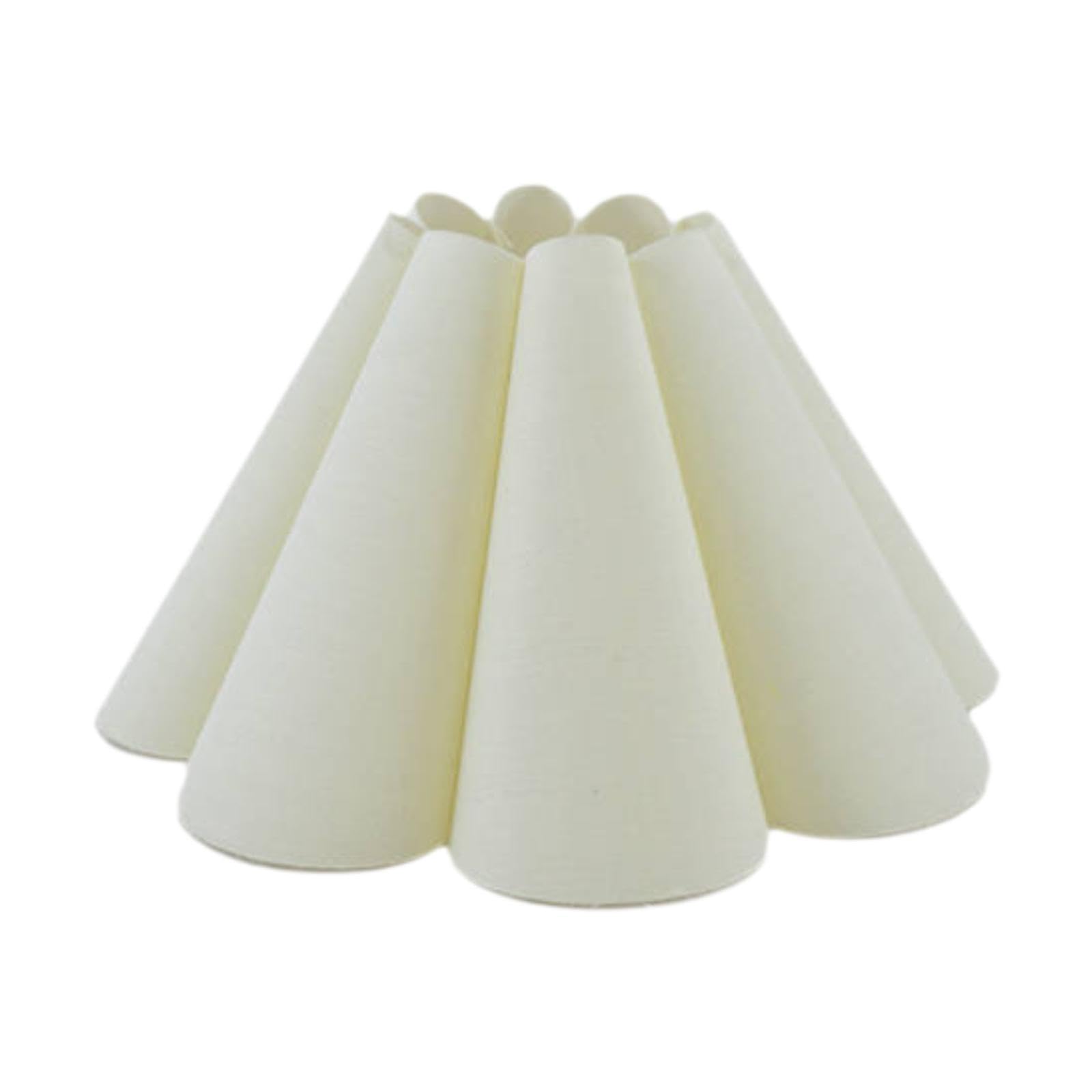 Flax Rustic-Chic Cloth Petal Lampshade, Floor Light Cloth Shade, Lamp Cover, Pendant Light Lamp Shade, Chandelier Shade Replacement, Decor for Hotel Home Ceiling Dining Room (Cream White) — image 1