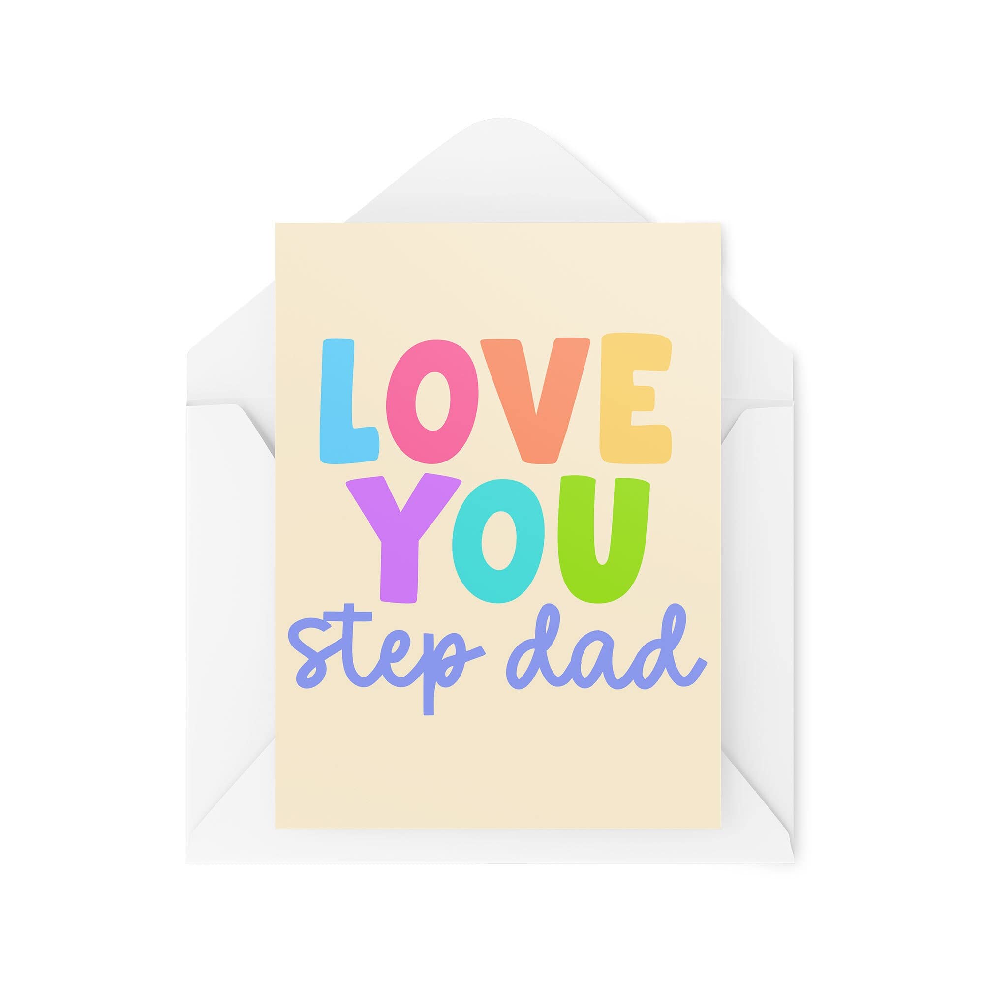 Funny Novelty Greeting Cards | Love You Step Dad | Birthday Father's Day Father Dad Daddy Thinking Of You Banter Funny Joke | CBH1304