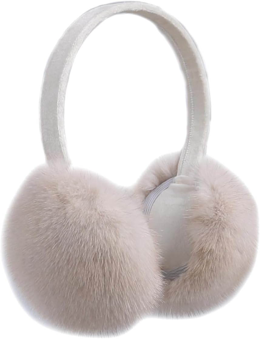 Unisex Real Mink Fur Earmuffs With Velvet Band Mens Womens Foldable Ear Warmer-Luxury Winter Fashion