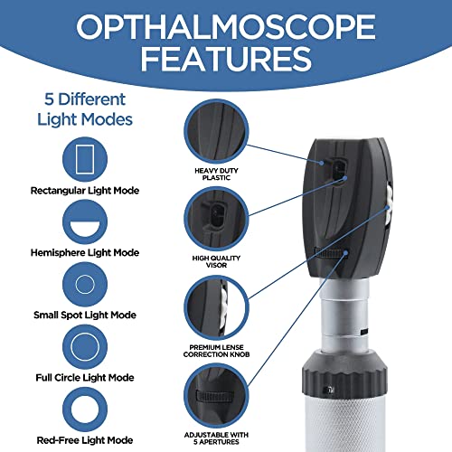 image for Zyrev Otoscope Oph Diagnostic Set - 34 Piece Medical and Nursing Stude