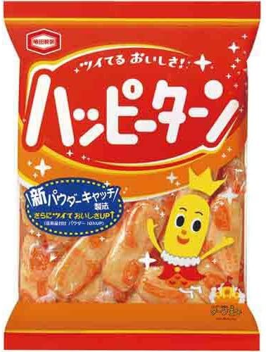 Kameda Seika Happy Turn, Japanese Rice Cake, 4.2oz/bag X 3bags [Japan Import]