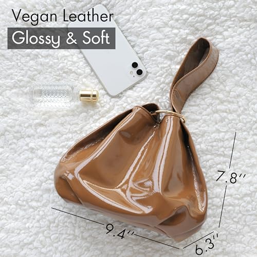 Bolso Tote Pequeño Mujer de Cuero Vegano Brillante miniatura 5