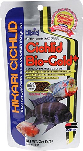 Hikari Cichlid Bio-Gold + Mini Pellets Floating Type Fish Food, 57g