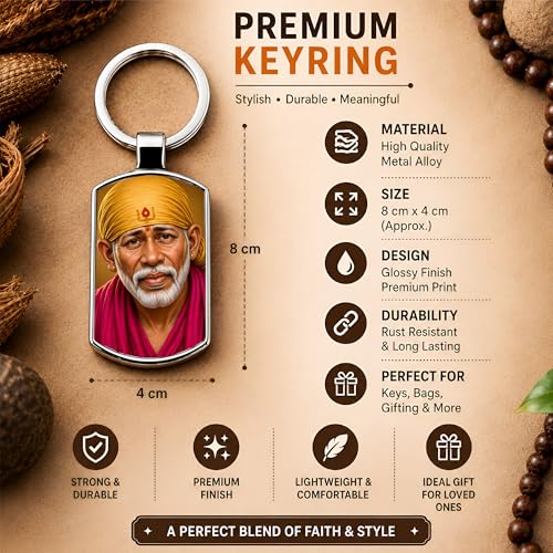 Image of Premium Printed Metal Keychain for Men & Women | High-Definition Artwork Print | Durable Key Ring for Car, Bike, Home & Office Keys | Stylish Decorative Key Holder Gift