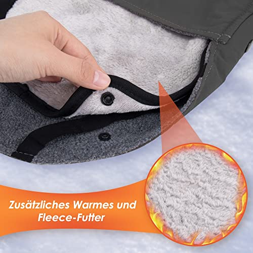 SlowTon Wintermantel für Hunde, Warmes Futter aus Polar Fleece Außenjacke für Hunde mit Rollkragenschal Reflexstreifen Einstellbar Wasserdicht Winddicht Welpenweste Weiches Haustier