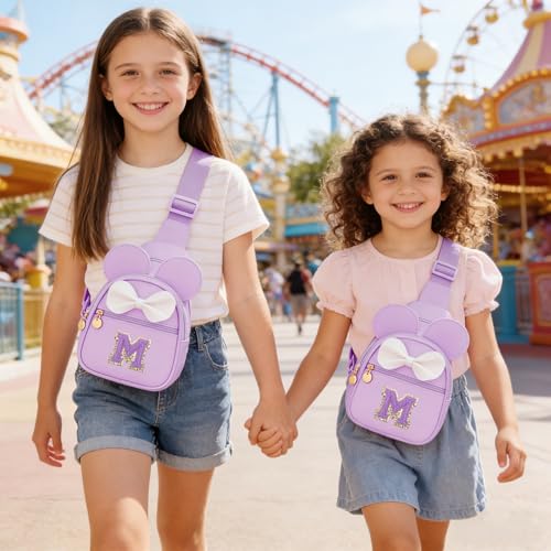 Image of Initial Sling Bag Crossbody Purse for Kids Girls Age 3-8