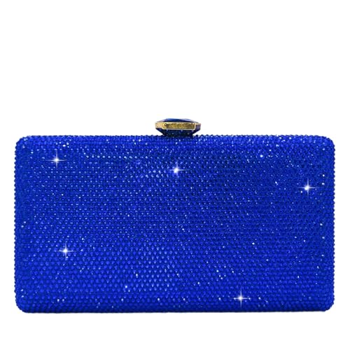 Image of Boutique De FGG Crystal Evening Bags for Women Formal Party Box Clutch Wedding Rhinestone Handbags Bridal Clutch Purse,Mini