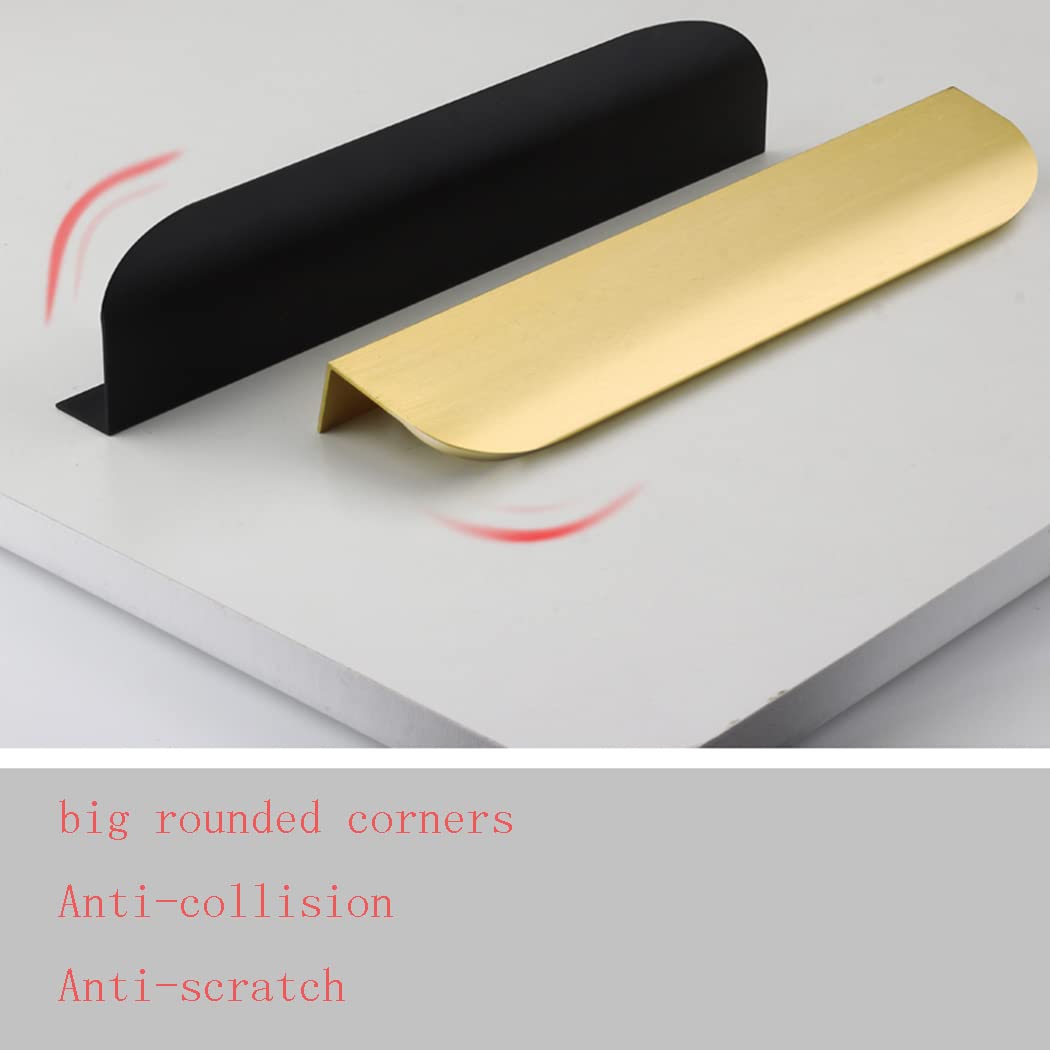 tirador de puerta, Manijas ocultas de aleación aluminio for armarios cocina, pomos for muebles, color bronce, 2 piezas(Overall length 1500mm)