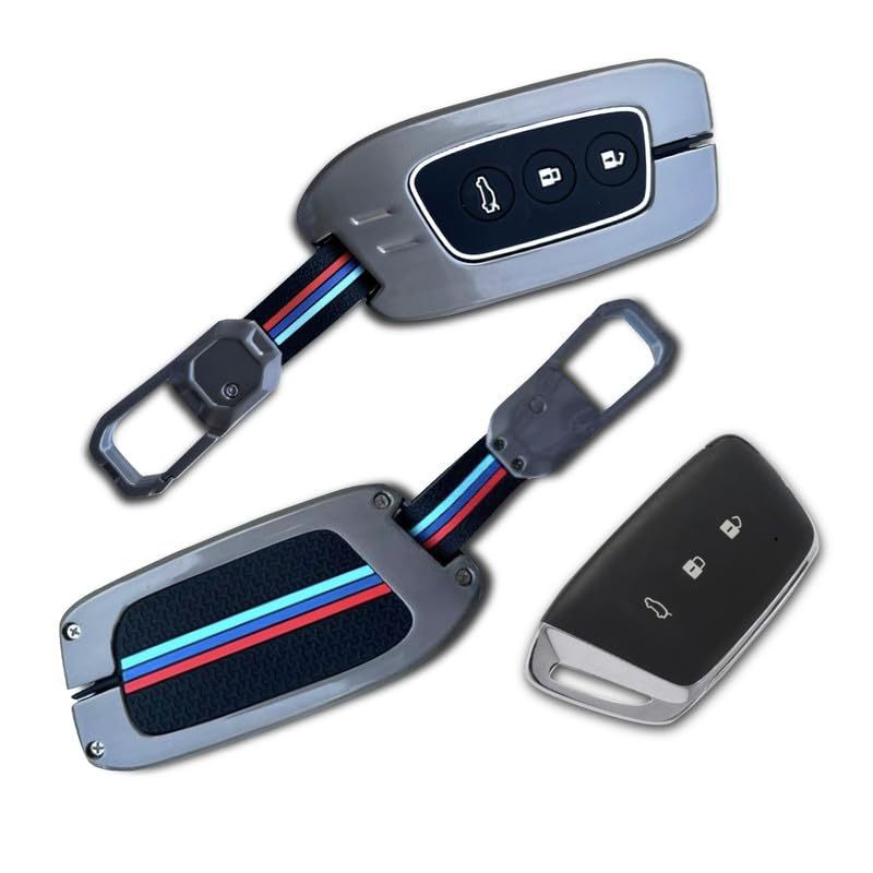 Image of NEODRIFT 'KeyShield' Car Key Cover for MG Hector (Shape 1, 03 Buttons) (360 Protection, Durable and Stylish)