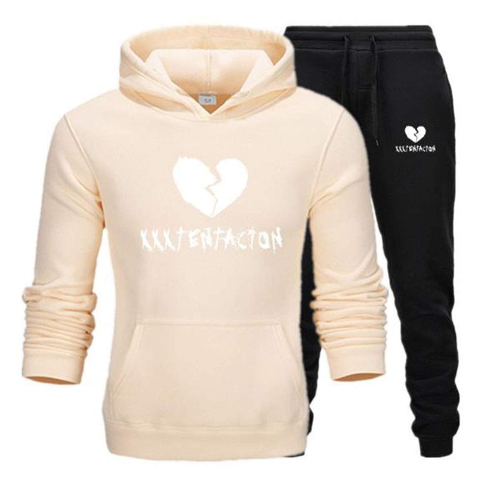 G&F Zestaw swetrów z kapturem bluzy pulower hip pop z długim rękawem raper nadruk uliczny nastolatek