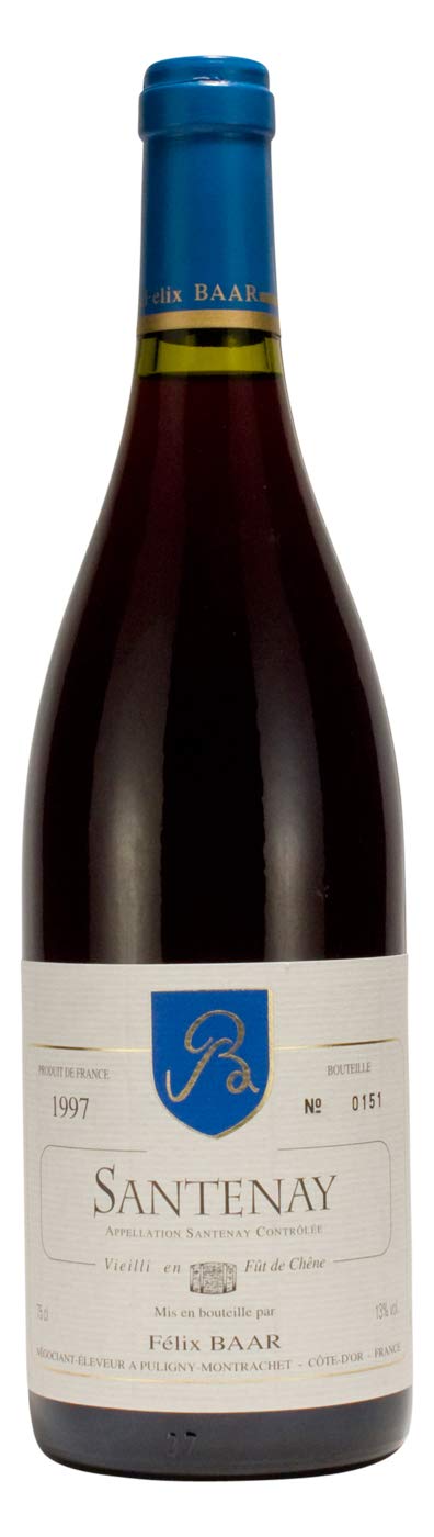 Santenay 1997 - Erlesener französischer Burgunder Jahrgangswein als besondere Geschenkidee zum Geburtstag, Jubiläum, Hochzeitstag - Pinot Noir, Rot, Trocken