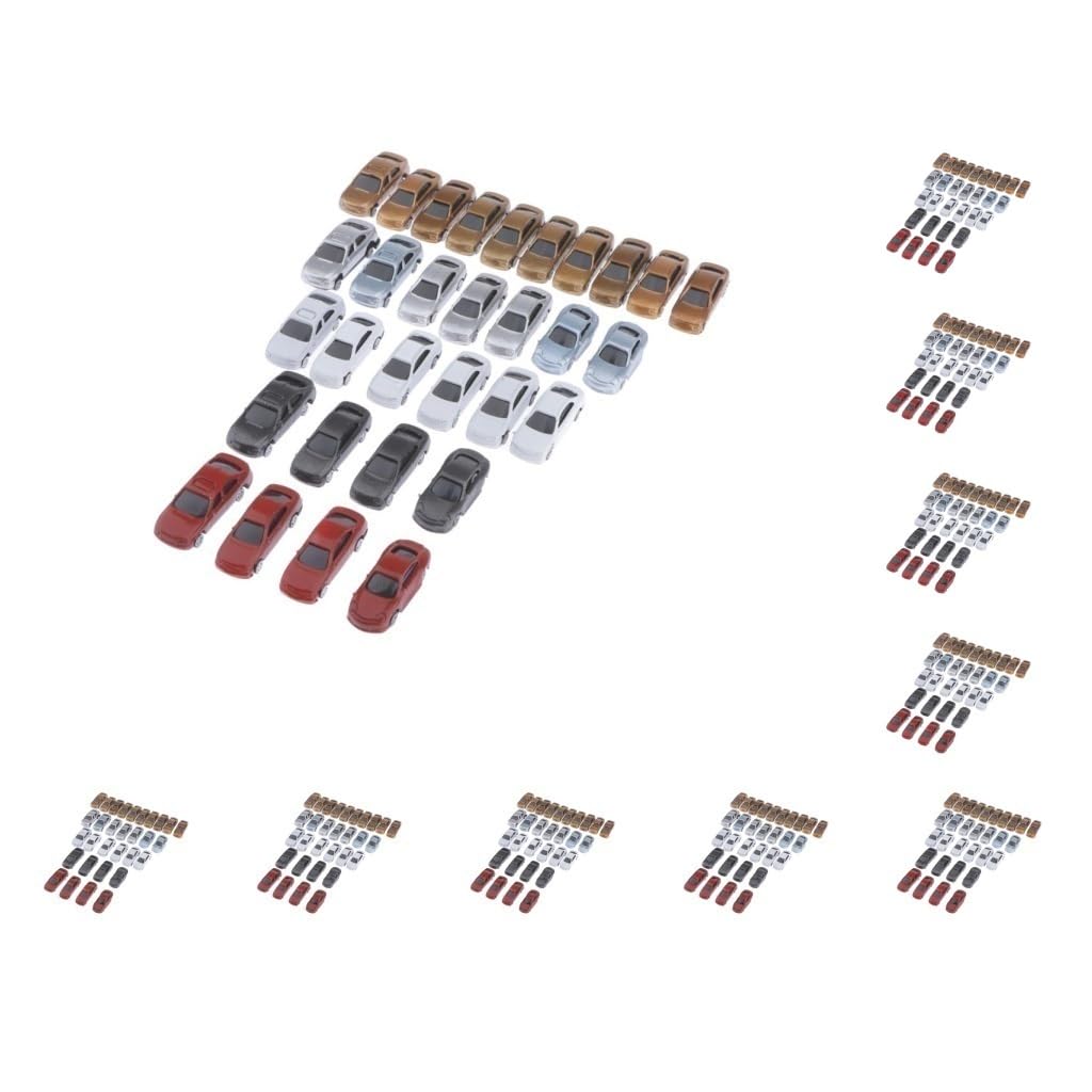 10 set 30 Pezzi Dipinto Modello Auto Costruzione Treno Layout N Scala 1:150