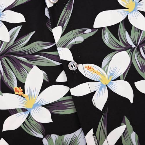 Image of Hawaiian Shirt for Men Tropical Shirts Summer Beach Button Down Short Sleeve Luau Aloha Floral Cruise Vacation Outfit 2026