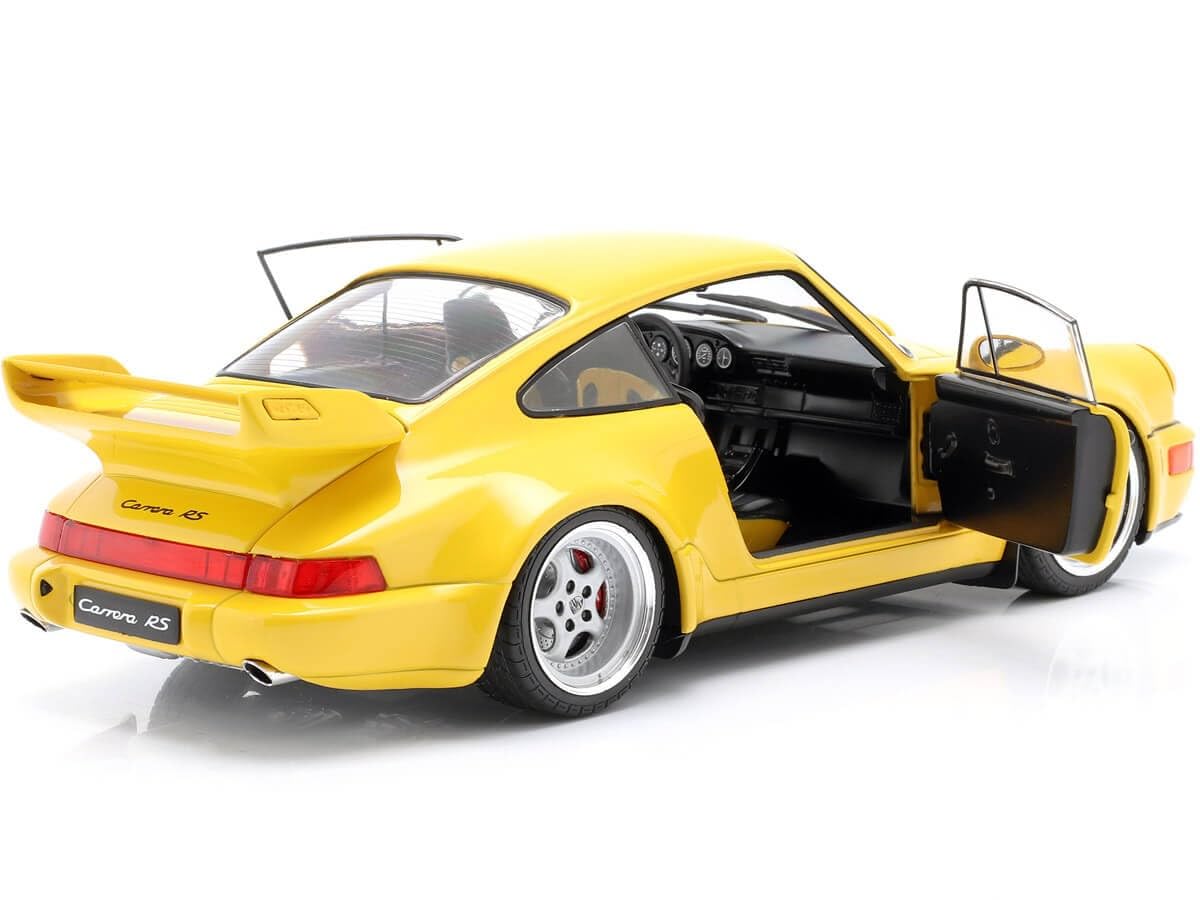 Solido 421185560 Porsche 911 3.8 RS (964), 1990, Modellauto, Maßstab 1:18, gelb S1803401