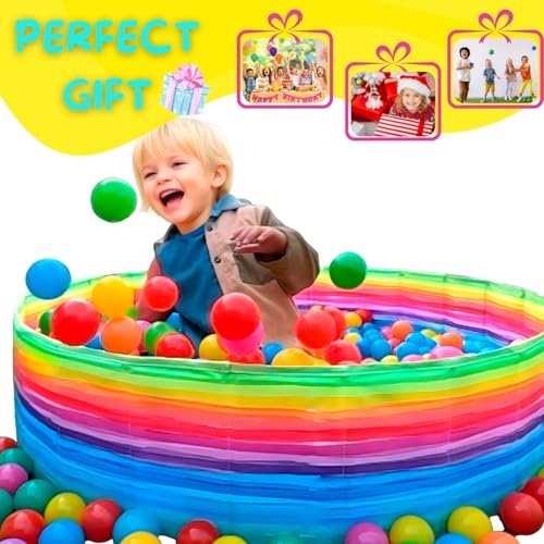 NUBUNI Faltbares Bällebad 120 cm | Kinder Bällebad | Bällebad für Kinderspielplatz | Baby Bällebad | Bällebadpark | Aquarell Pool | Bälle Nicht Enthalten