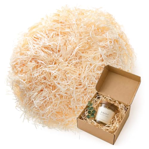 Festicy Ostergras beige I 200g Ostergras Natur als Füllmaterial Geschenk und Osterkörbchen Füllung I Für Deine Ostern Deko I als Geschenkbox Füllmaterial geeignet