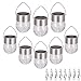 SUNWIND Hanging Solar Ball Lights Outdoor - 8 Pack Cracked Glass Decorative Garden Lights Waterproof Solar Lanterns for Yard, Patio, Fence, Tree, or Holiday Decoration(White)