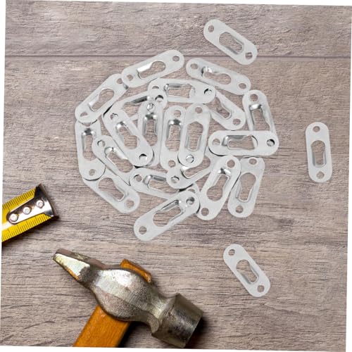 Image of 20pcs Metal Keyhole Hanging Brackets for Mirrors and Picture Frames Heavy Duty Wall Mount Hardware Screws for Home Decoration and Secure Display