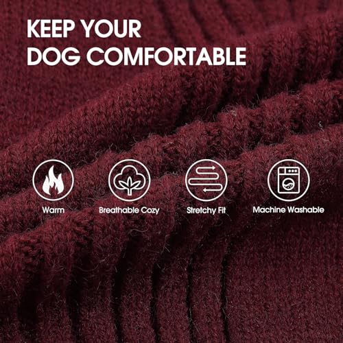 Image of Great Dane Sweater,5XL Extra Large Sweater for Giant Breed Dogs in Winter | Turtleneck Cold Weather Outfit, For Senior & Short-haired Giant Dog Clothes, Elastic Pullover for Saint Bernard,Mastiff